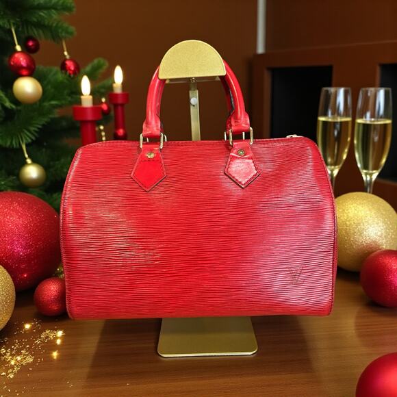 Louis Vuitton Handbags - Louis Vuitton Epi Speedy 25 Castillan Red